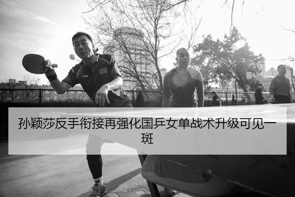 孙颖莎反手衔接再强化国乒女单战术升级可见一斑